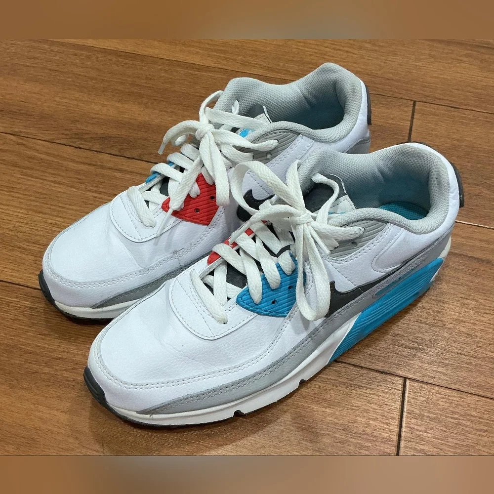 Nike Kids White, Blue, and Red Sneakers